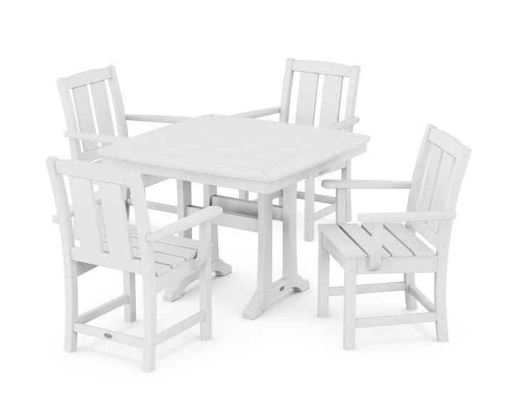POLYWOOD® Mission 5-Piece Dining Set with Trestle Legs