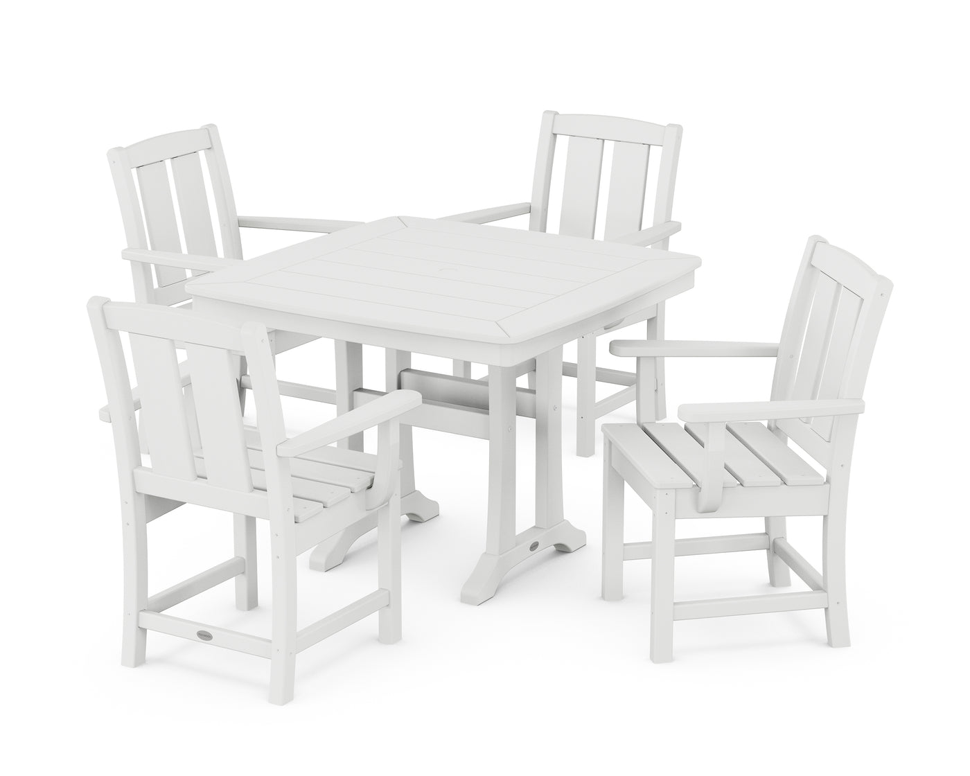 Mission 5-Piece Dining Set with Trestle Legs