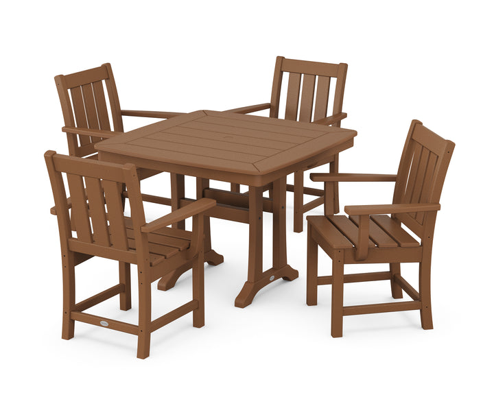 POLYWOOD® Oxford 5-Piece Dining Set with Trestle Legs