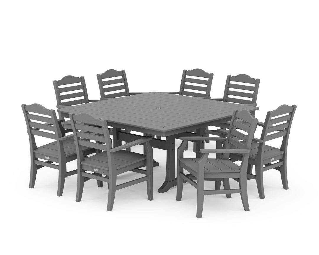 POLYWOOD® Savannah 9-Piece Square Dining Set with Trestle Legs