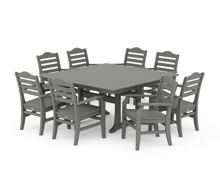 POLYWOOD® Savannah 9-Piece Square Dining Set with Trestle Legs