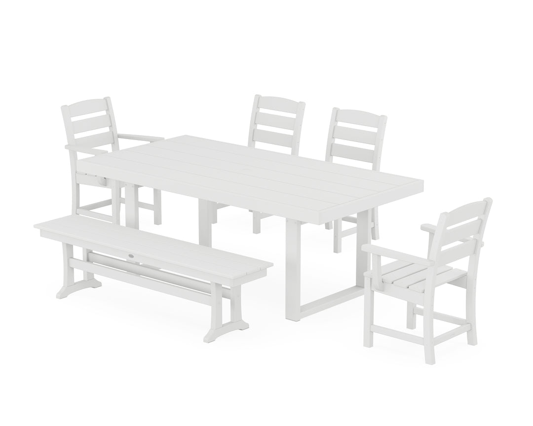 POLYWOOD® Lakeside 6-Piece Dining Set with Bench
