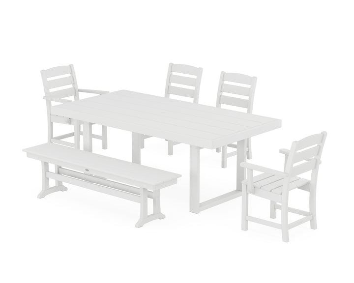 POLYWOOD® Lakeside 6-Piece Dining Set with Bench