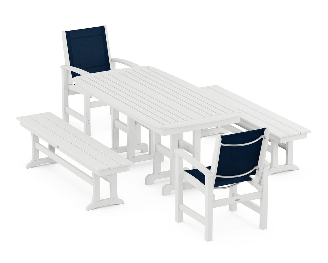 POLYWOOD® Coastal 5-Piece Dining Set