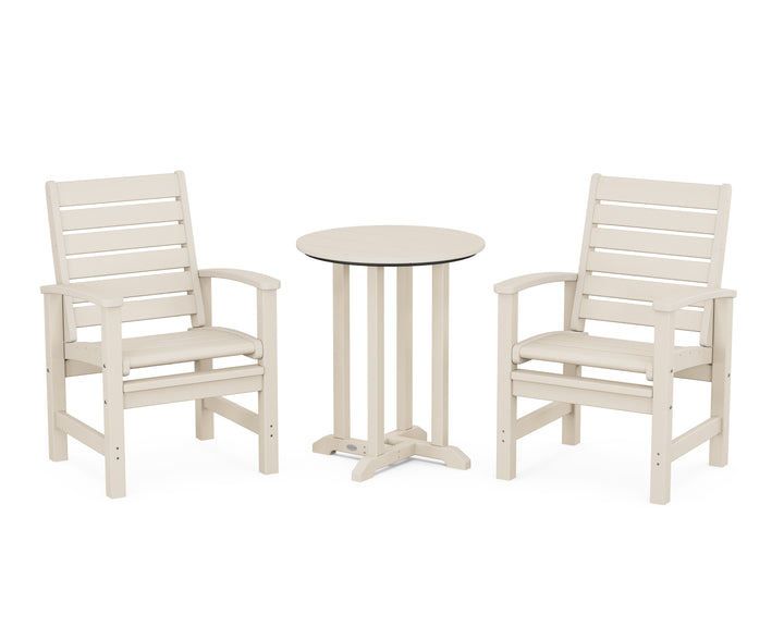POLYWOOD® Signature 3-Piece Round Farmhouse Bistro Dining Set
