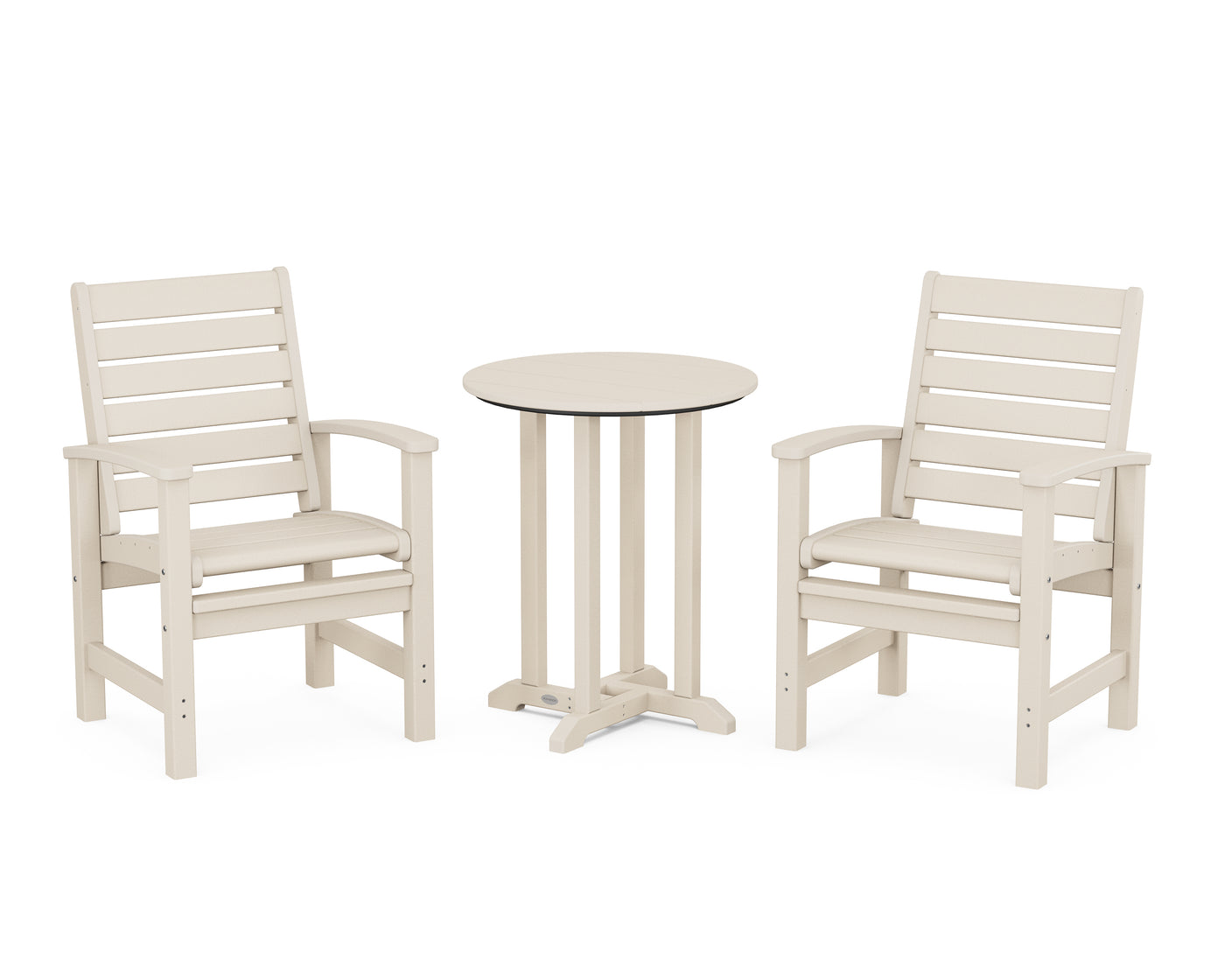 Signature 3-Piece Round Farmhouse Bistro Dining Set