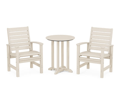 Signature 3-Piece Round Farmhouse Bistro Dining Set