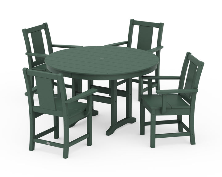POLYWOOD® Prairie 5-Piece Round Farmhouse Dining Set