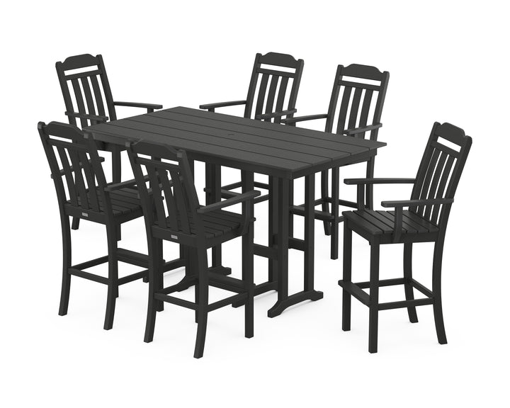 Country Living Cottage Arm Chair 7-Piece Farmhouse Bar Set