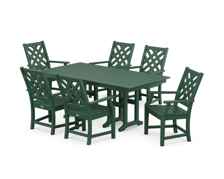 Country Living Wovendale Arm Chair 7-Piece Farmhouse Dining Set