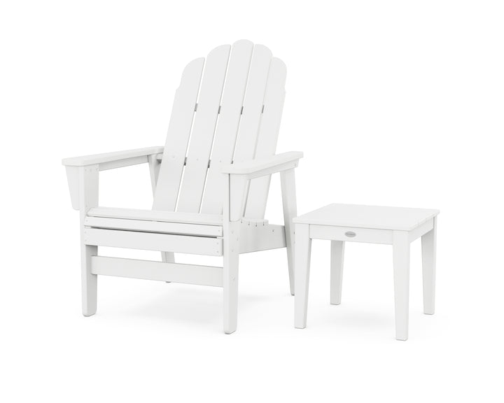 POLYWOOD® Vineyard Grand Upright Adirondack Chair with Side Table