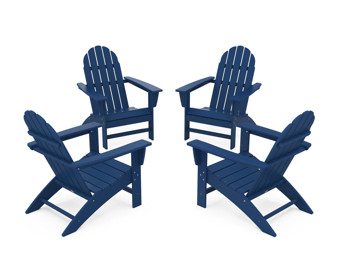 POLYWOOD® Vineyard 4-Piece Adirondack Conversation Set