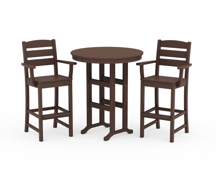 POLYWOOD® Lakeside 3-Piece Round Bar Arm Chair Set