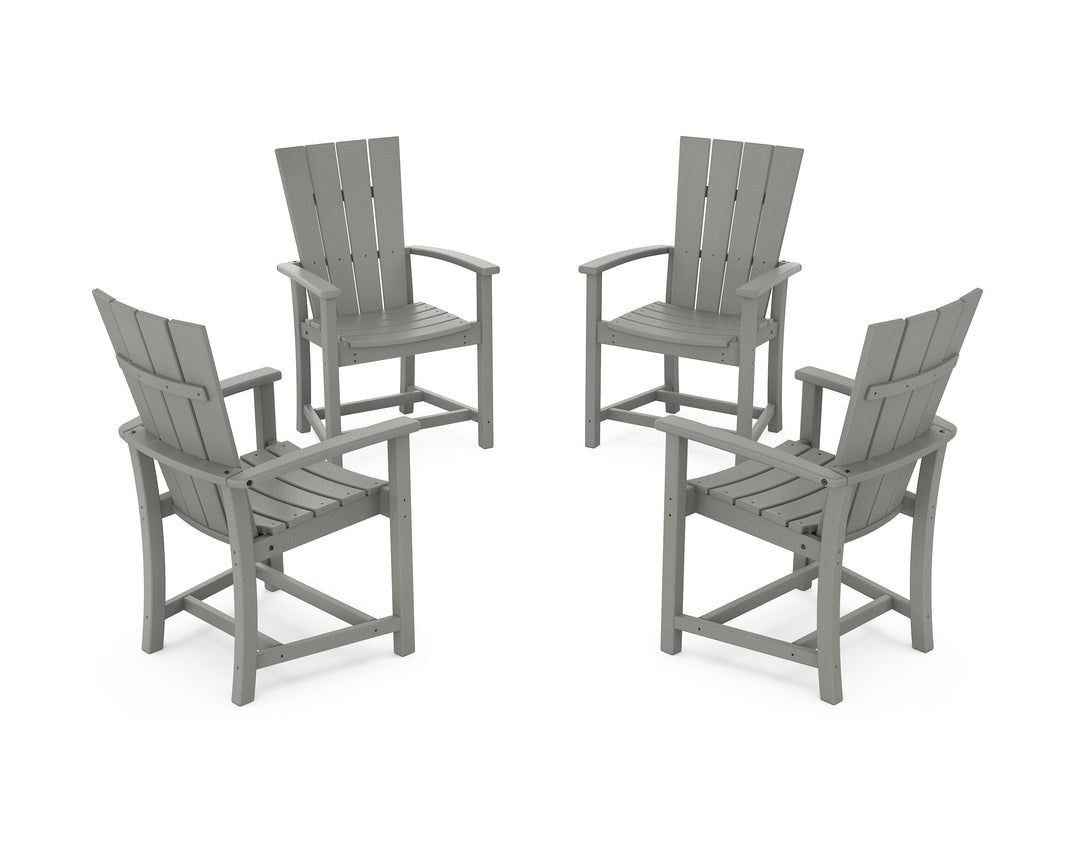 POLYWOOD® Quattro 4-Piece Upright Adirondack Conversation Set