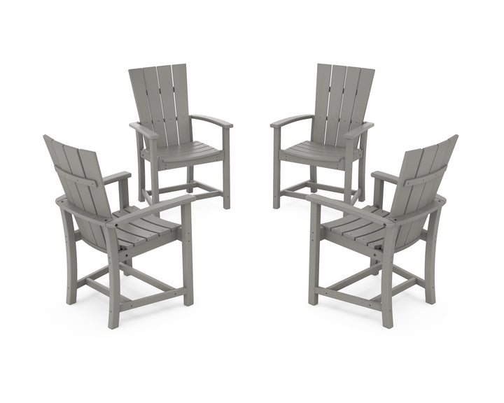 POLYWOOD® Quattro 4-Piece Upright Adirondack Conversation Set