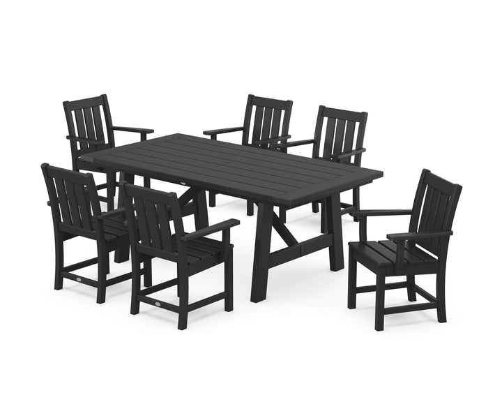 POLYWOOD® Oxford Arm Chair 7-Piece Rustic Farmhouse Dining Set