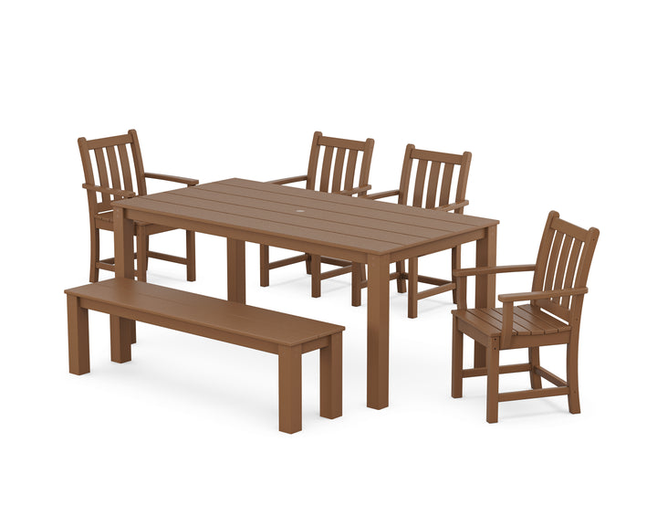 POLYWOOD® Traditional Garden 6-Piece Parsons Dining Set with Bench