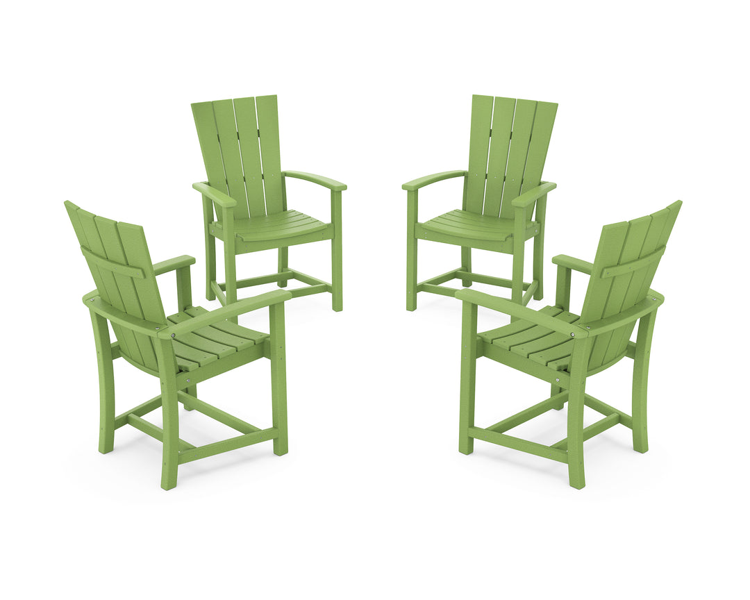 POLYWOOD® Quattro 4-Piece Upright Adirondack Conversation Set