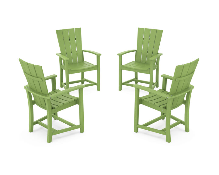 POLYWOOD® Quattro 4-Piece Upright Adirondack Conversation Set