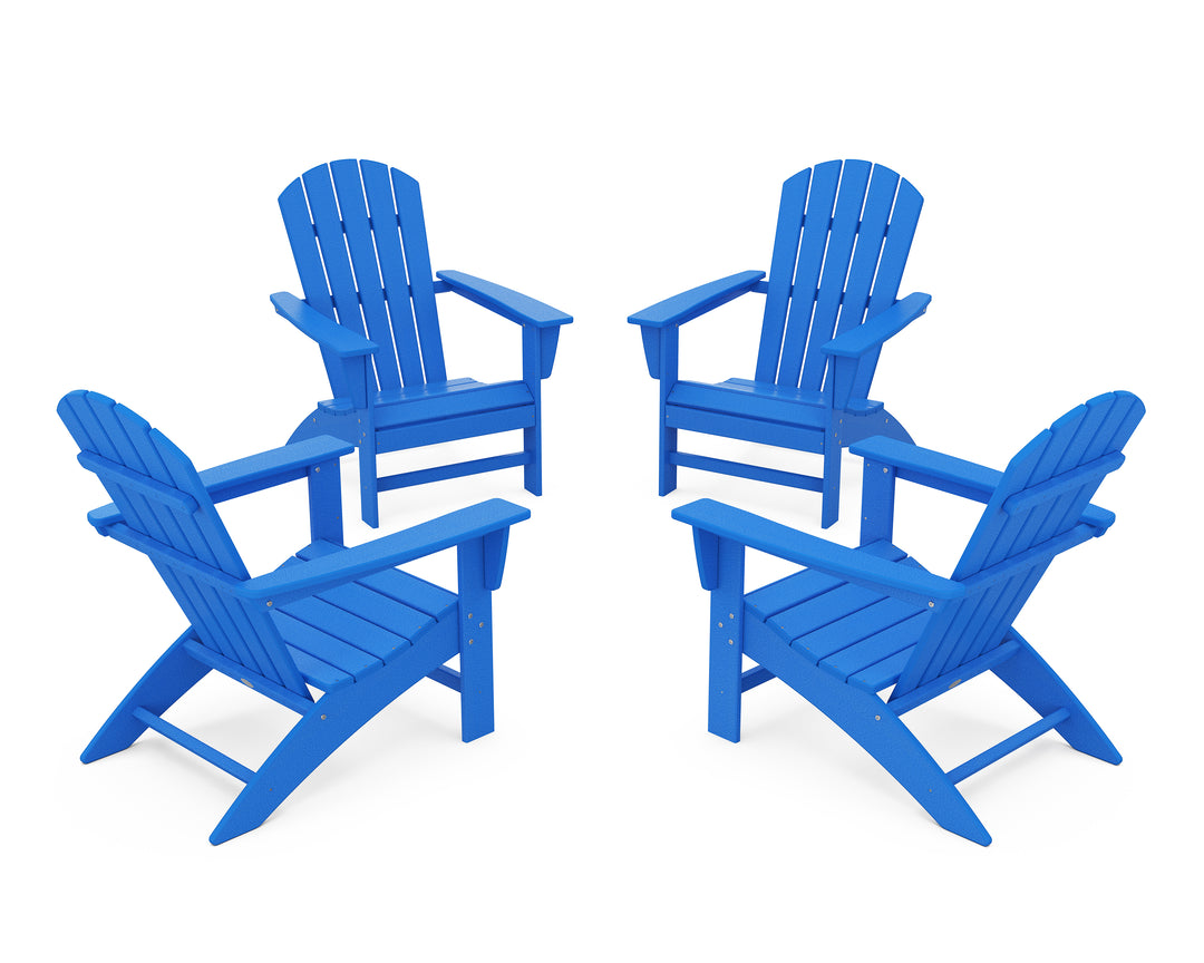 POLYWOOD® Nautical 4-Piece Adirondack Conversation Set