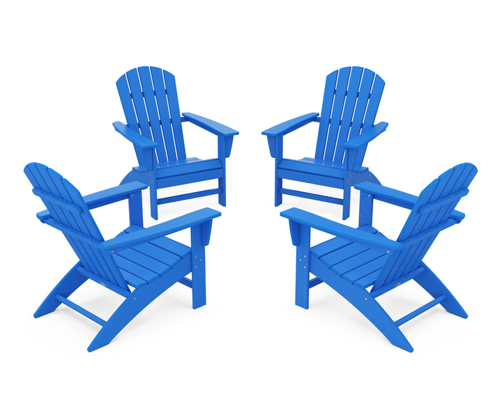 POLYWOOD® Nautical 4-Piece Adirondack Conversation Set