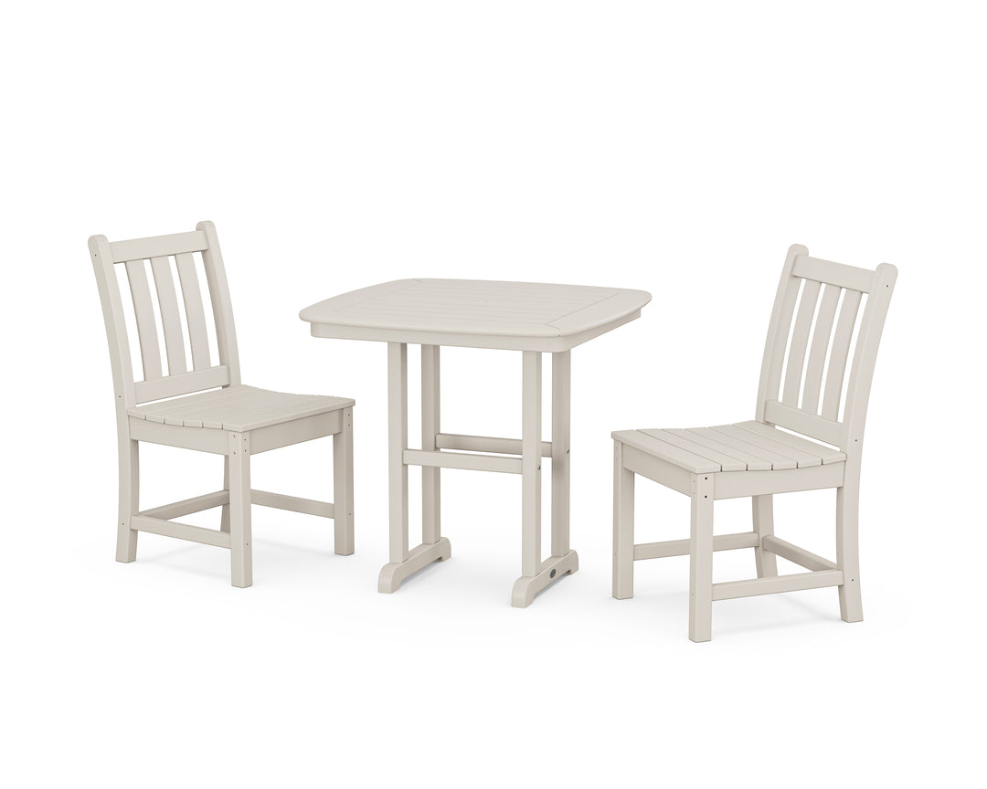 POLYWOOD® Traditional Garden Side Chair 3-Piece Dining Set