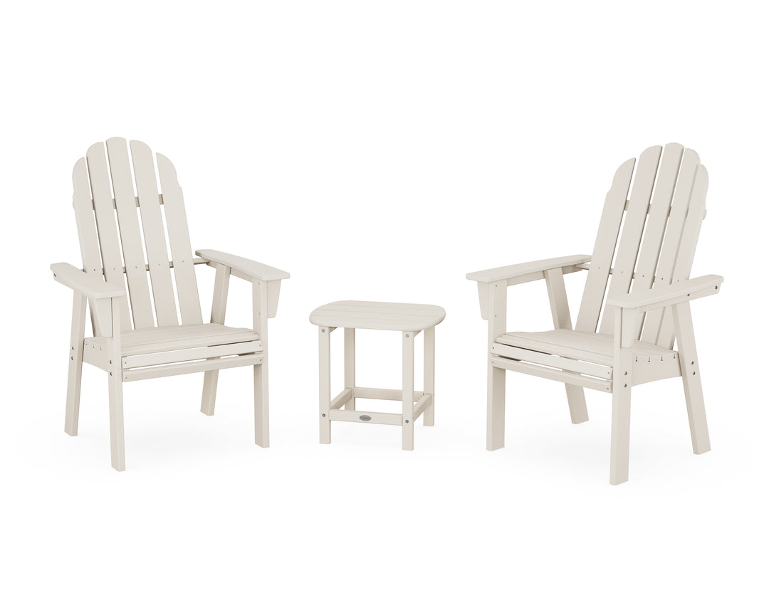 POLYWOOD® Vineyard 3-Piece Curveback Upright Adirondack Chair Set