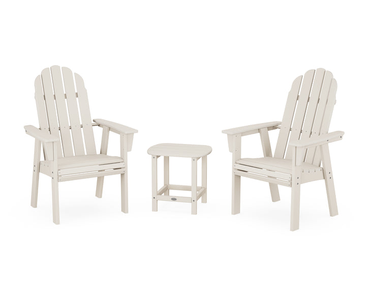 POLYWOOD® Vineyard 3-Piece Curveback Upright Adirondack Chair Set