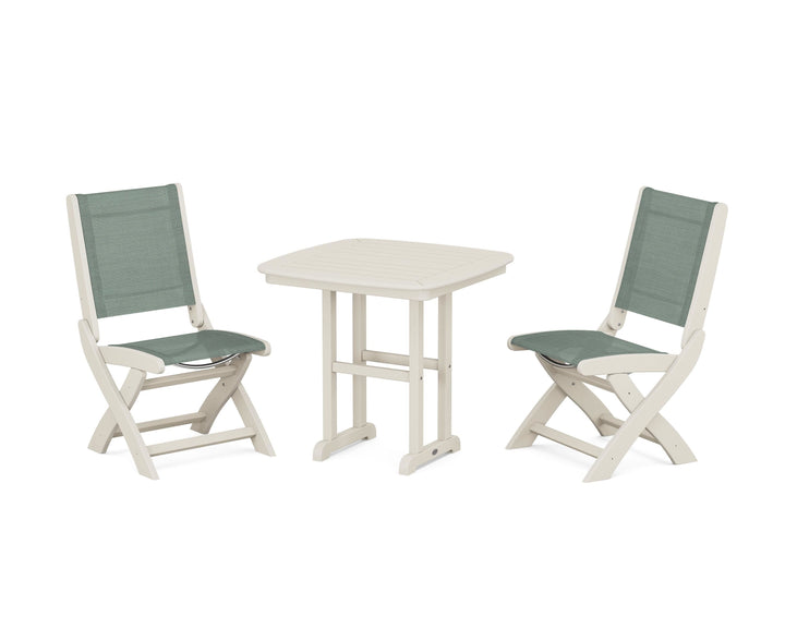 POLYWOOD® Coastal Folding Side Chair 3-Piece Dining Set