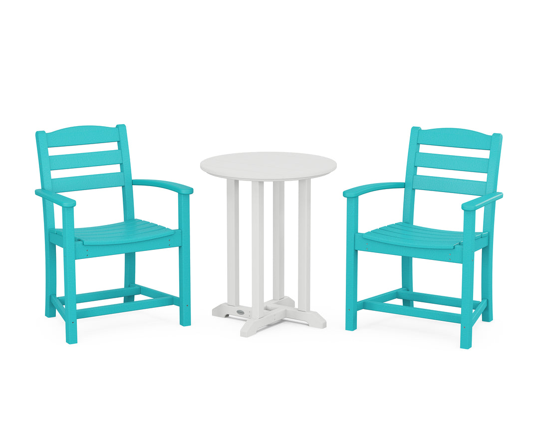 POLYWOOD® La Casa Café 3-Piece Round Bistro Dining Set