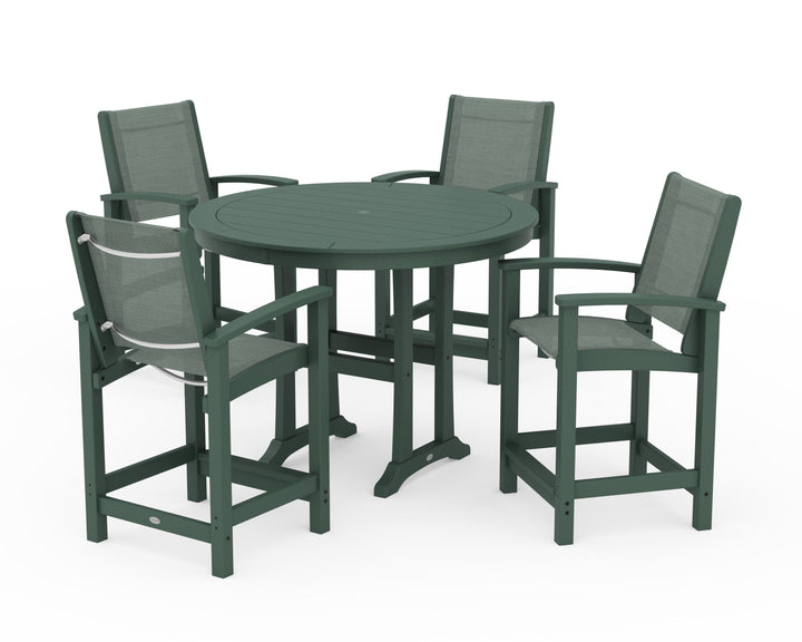 POLYWOOD® Coastal 5-Piece Counter Set
