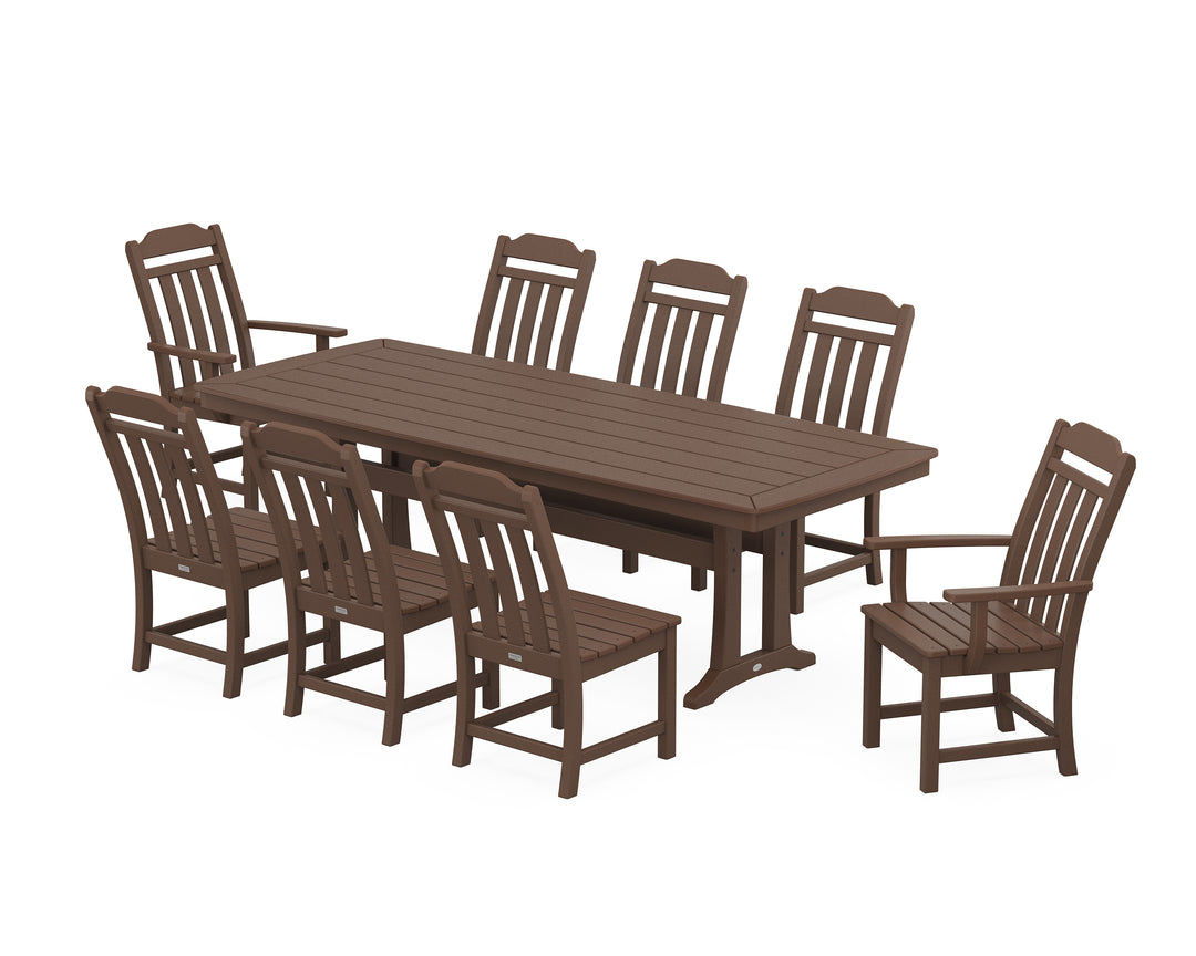 Country Living Cottage 9-Piece Dining Set with Trestle Legs