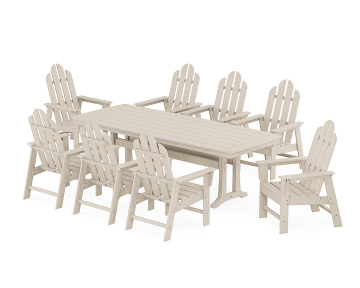 POLYWOOD® Long Island 9-Piece Dining Set with Trestle Legs