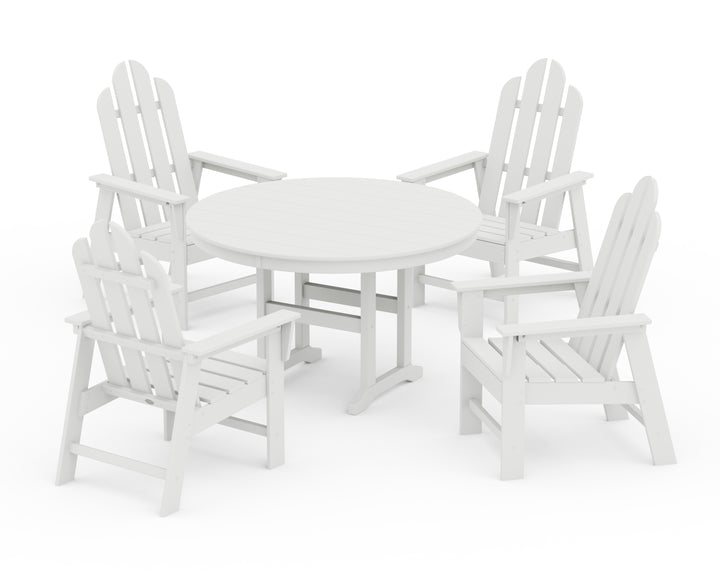 POLYWOOD® Long Island 5-Piece Round Farmhouse Dining Set