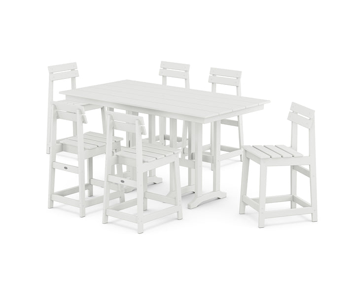 POLYWOOD® Modern Studio Plaza Counter Chair 7-Piece Set