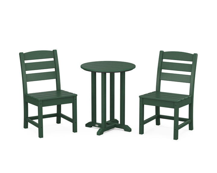 POLYWOOD® Lakeside Side Chair 3-Piece Round Bistro Dining Set