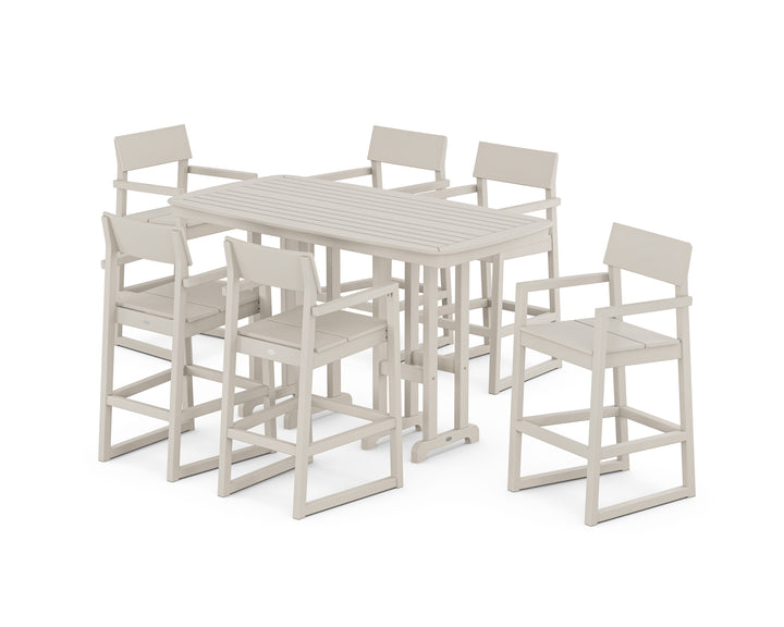 POLYWOOD® EDGE Arm Chair 7-Piece Bar Set