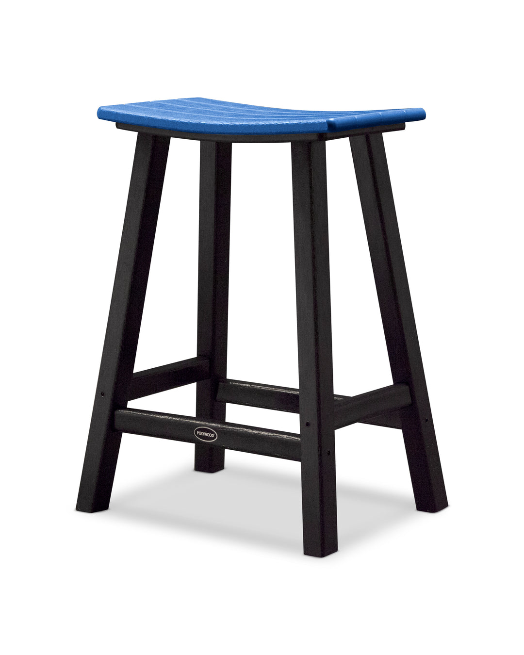 POLYWOOD® Contempo 24" Saddle Counter Stool