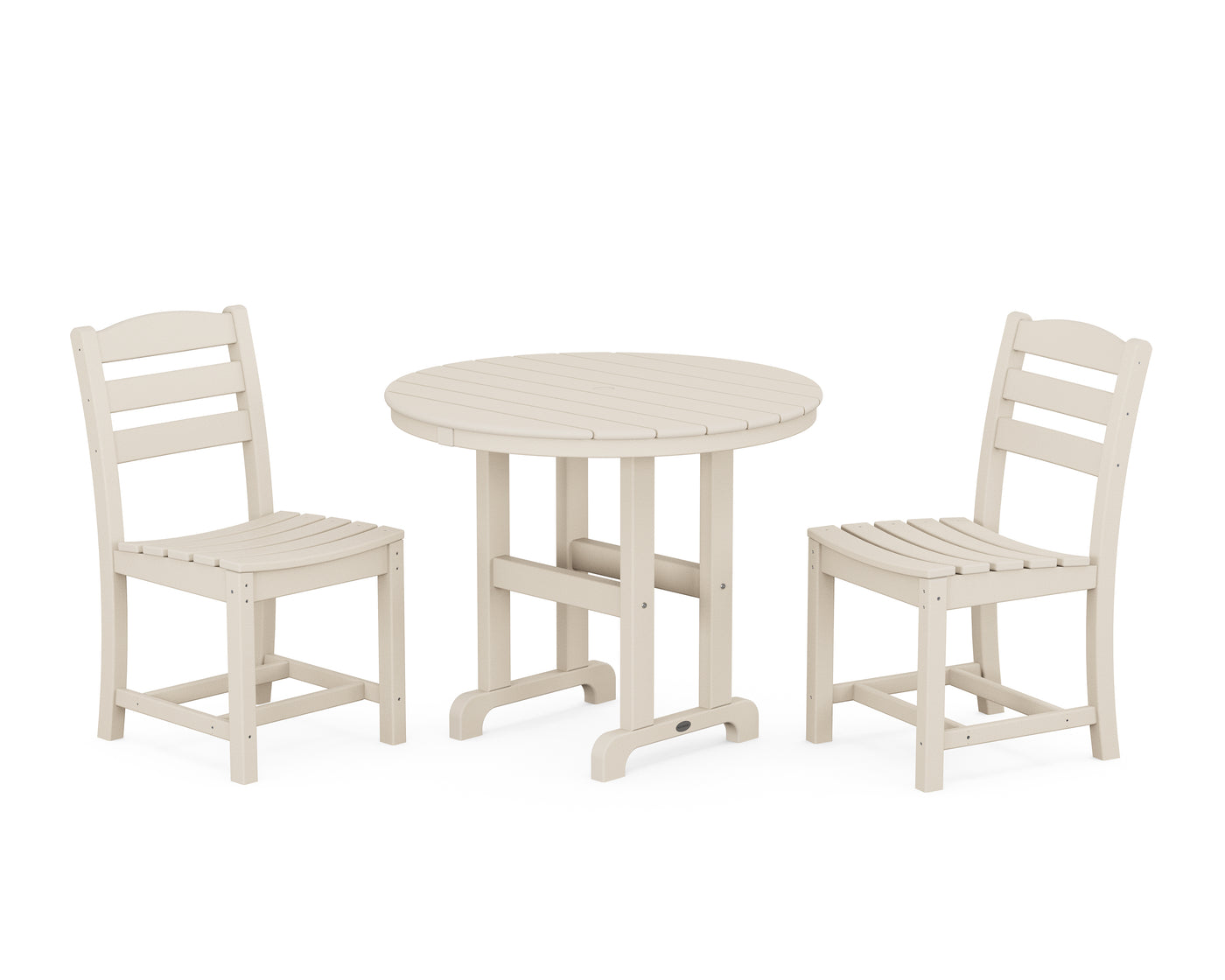 La Casa CafŽ Side Chair 3-Piece Round Dining Set