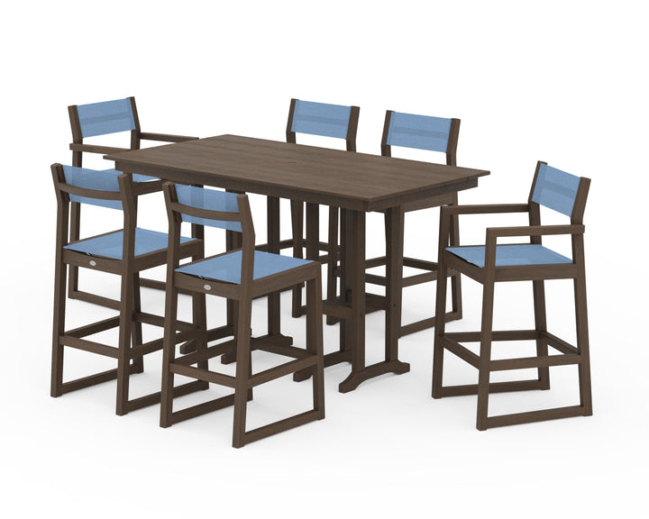 POLYWOOD® EDGE Sling 7-Piece Farmhouse Bar Set