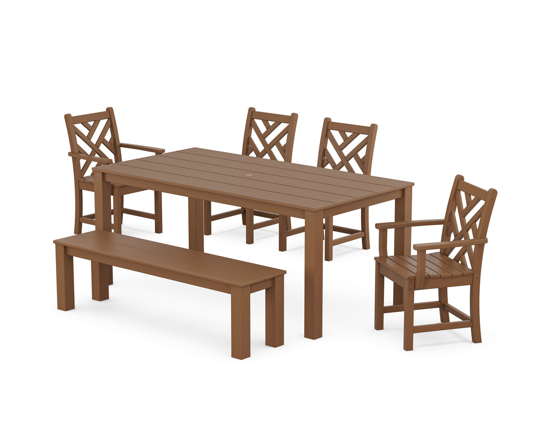 POLYWOOD® Chippendale 6-Piece Parsons Dining Set with Bench