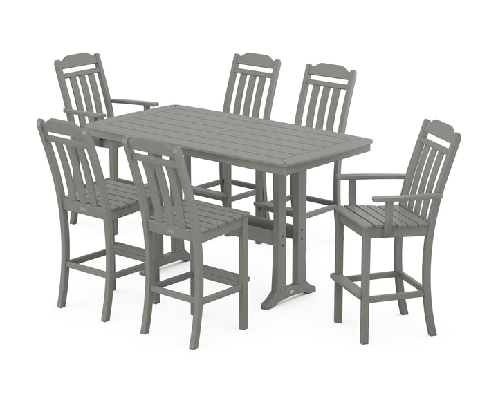 Country Living Cottage 7-Piece Bar Set with Trestle Legs