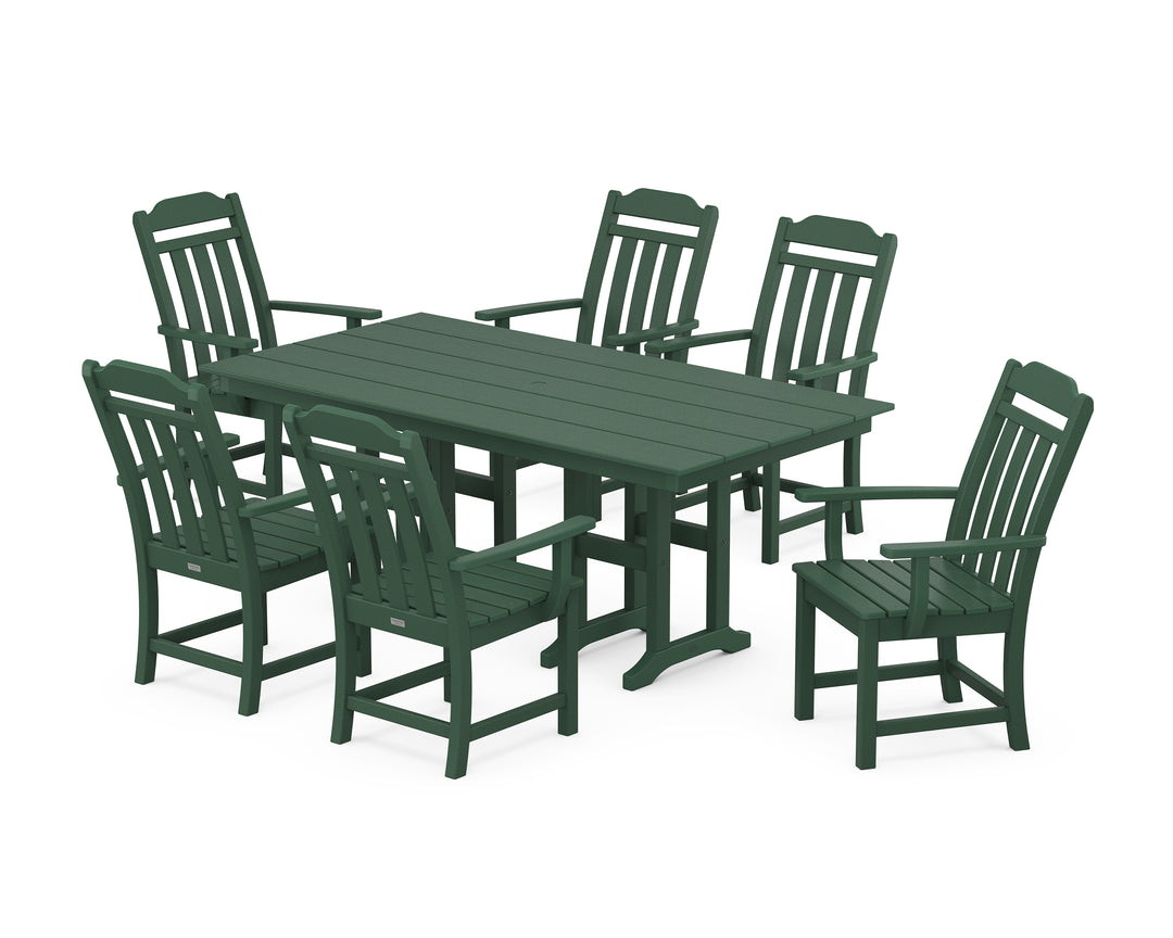Country Living Cottage Arm Chair 7-Piece Farmhouse Dining Set