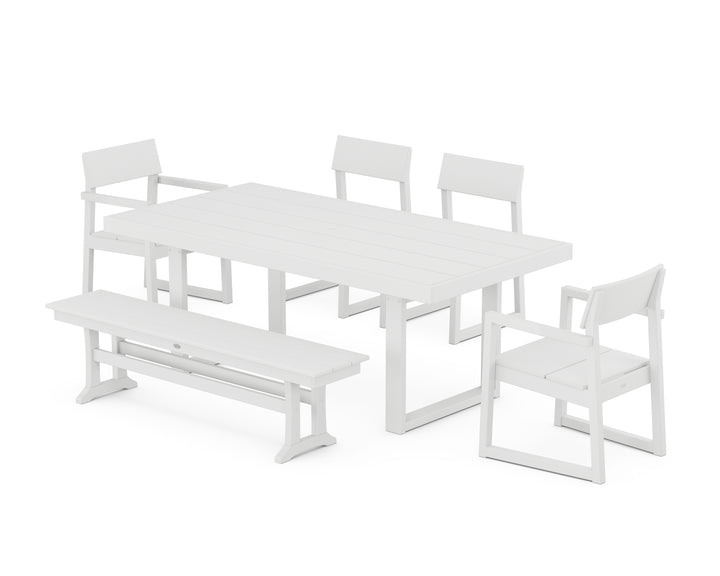 POLYWOOD® EDGE 6-Piece Dining Set with Bench