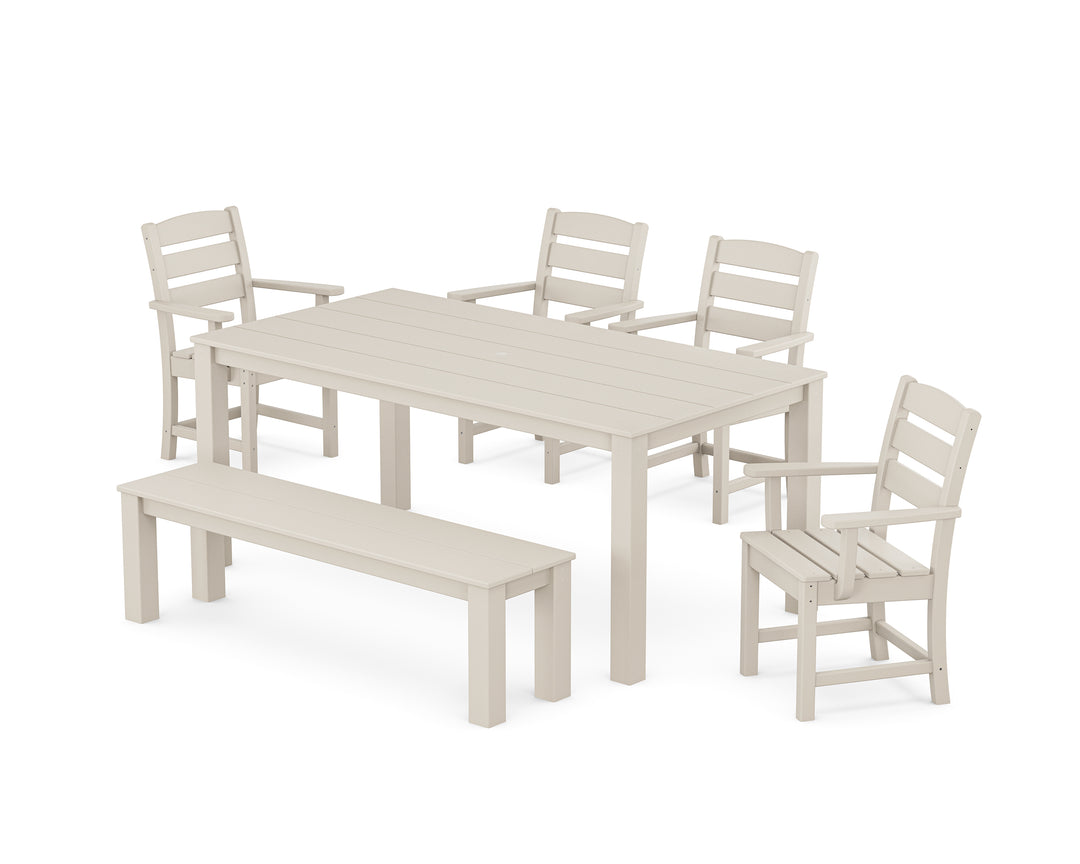 POLYWOOD® Lakeside 6-Piece Parsons Dining Set with Bench