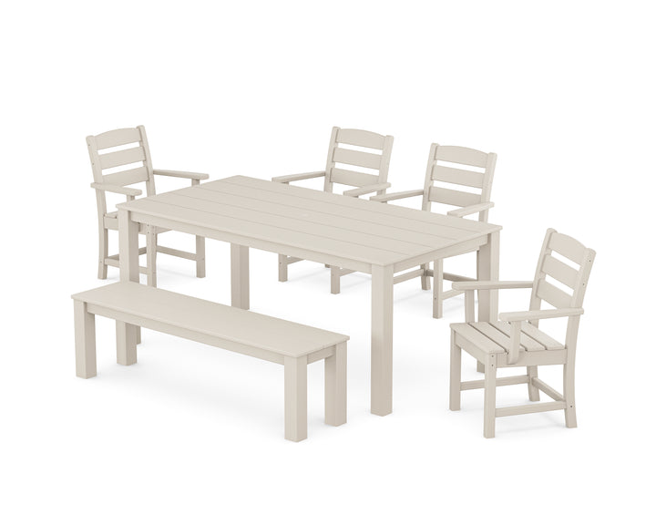 POLYWOOD® Lakeside 6-Piece Parsons Dining Set with Bench