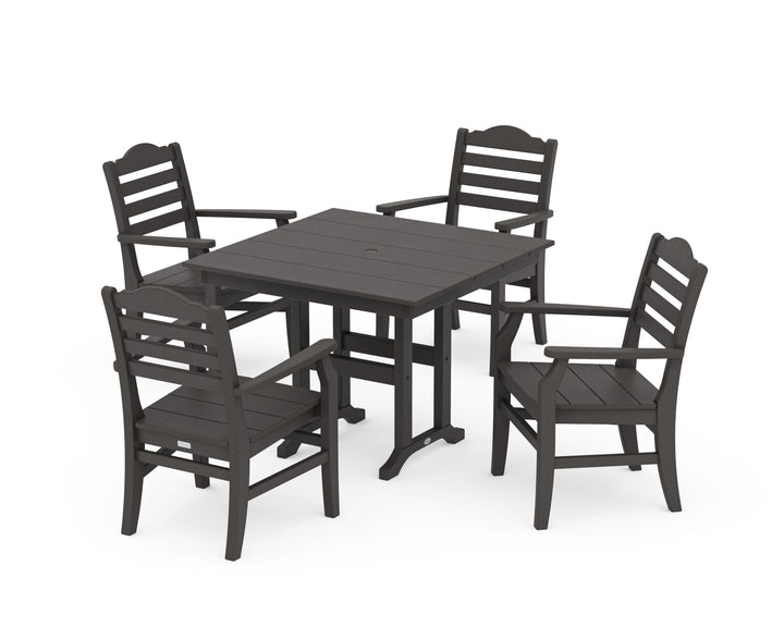 POLYWOOD® Savannah 5-Piece Farmhouse Dining Set