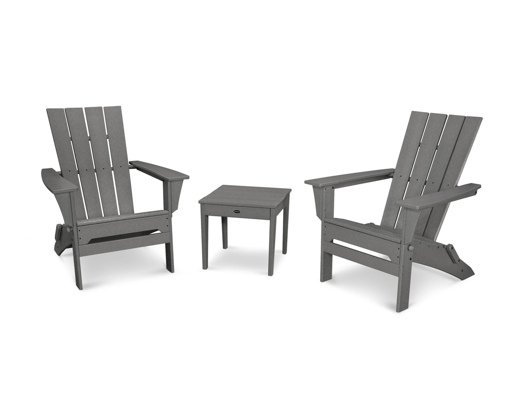 POLYWOOD® Quattro Folding Chair 3-Piece Adirondack Set