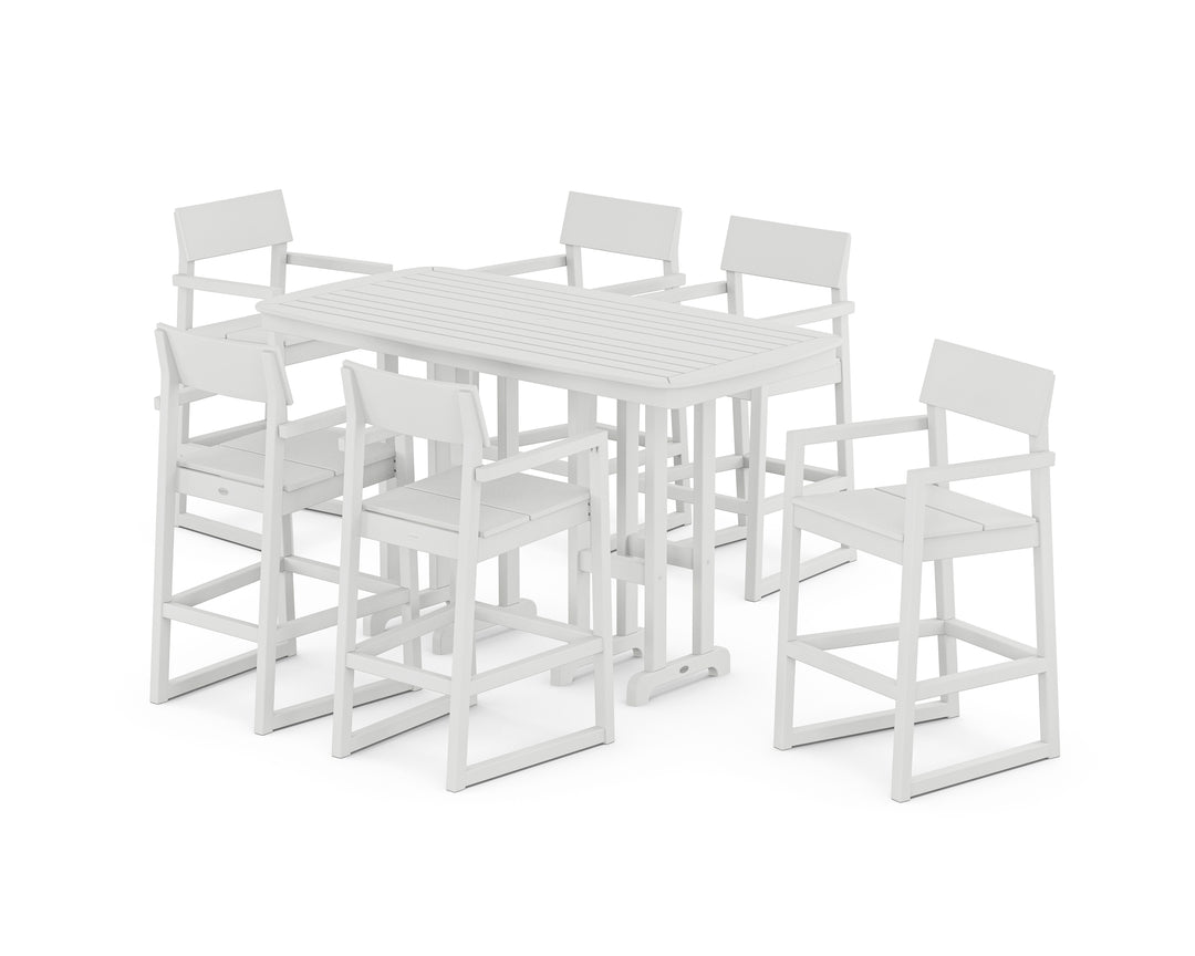 POLYWOOD® EDGE Arm Chair 7-Piece Bar Set