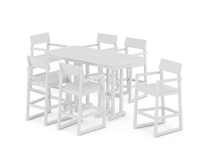 POLYWOOD® EDGE Arm Chair 7-Piece Bar Set